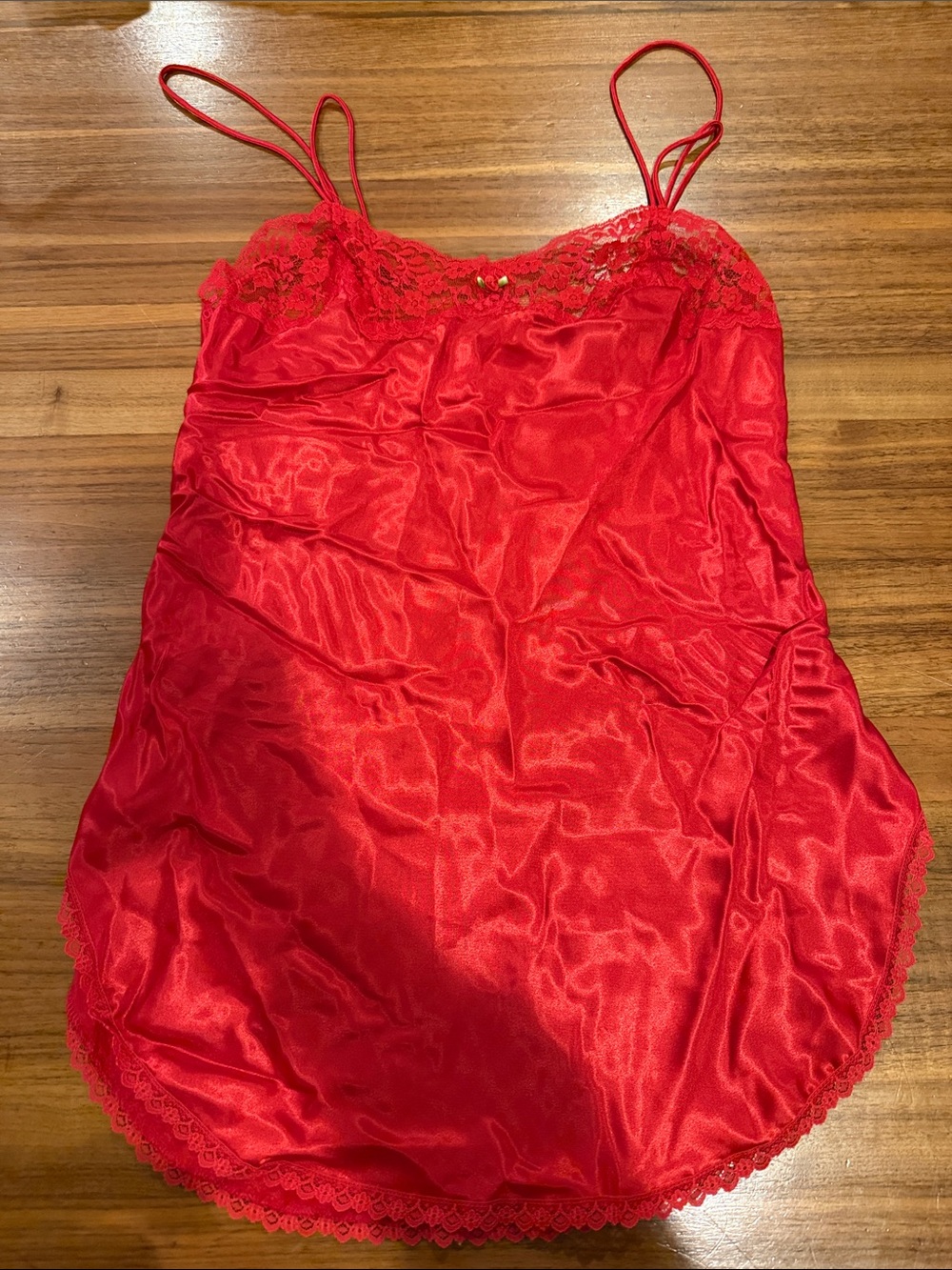Victoria's Secret 90’s Vintage Gold Label red Slip Dress sz S